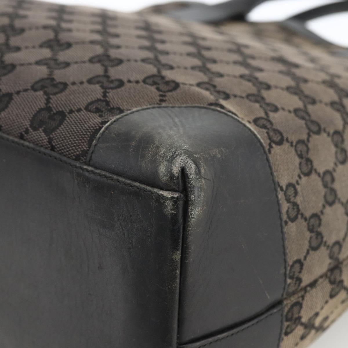 GUCCI GG Canvas Hand Bag Silver Navy 002 1121 1669 Auth ep13625