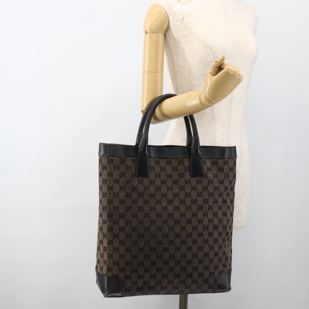 GUCCI GG Canvas Hand Bag Silver Navy 002 1121 1669 Auth ep13625