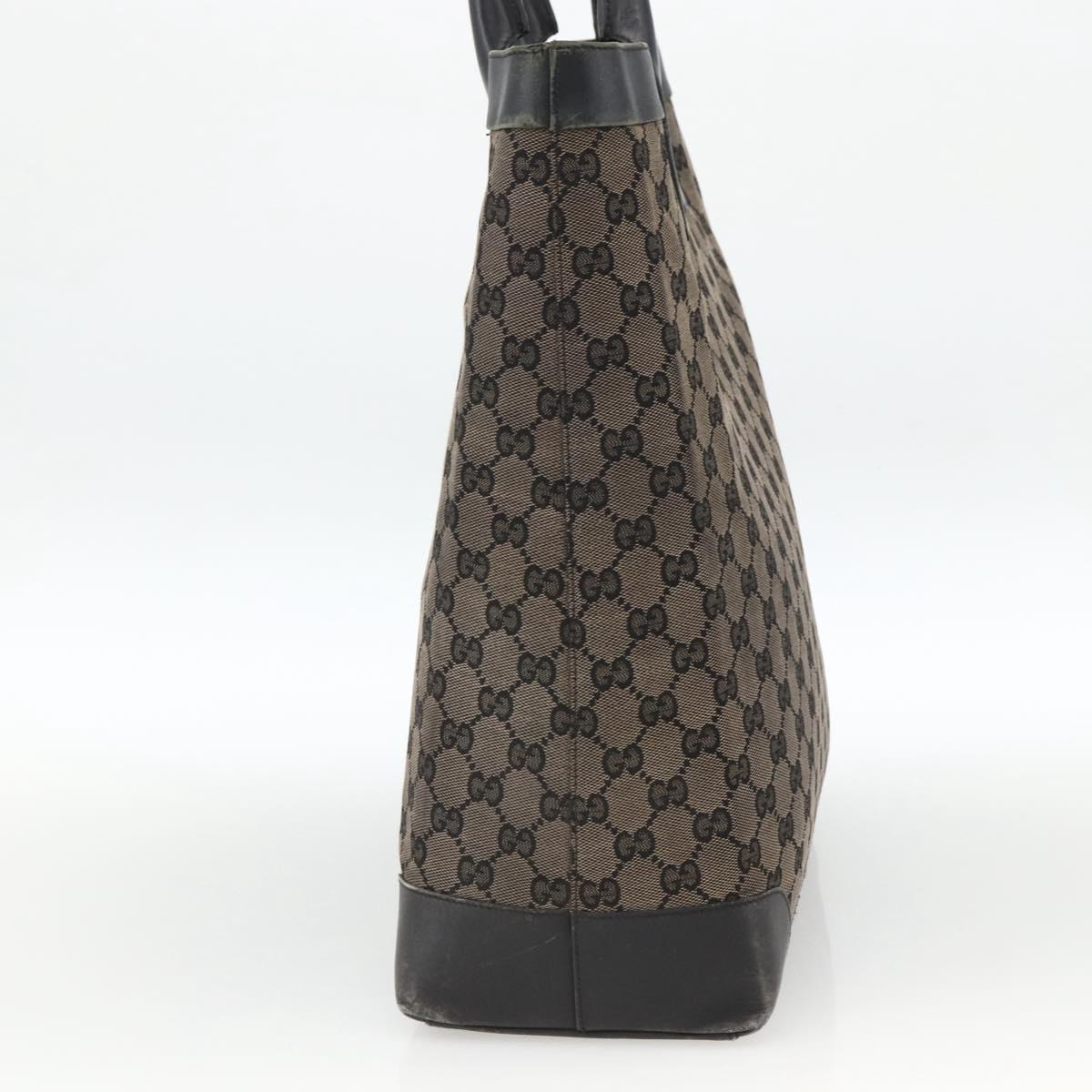 GUCCI GG Canvas Hand Bag Silver Navy 002 1121 1669 Auth ep13625
