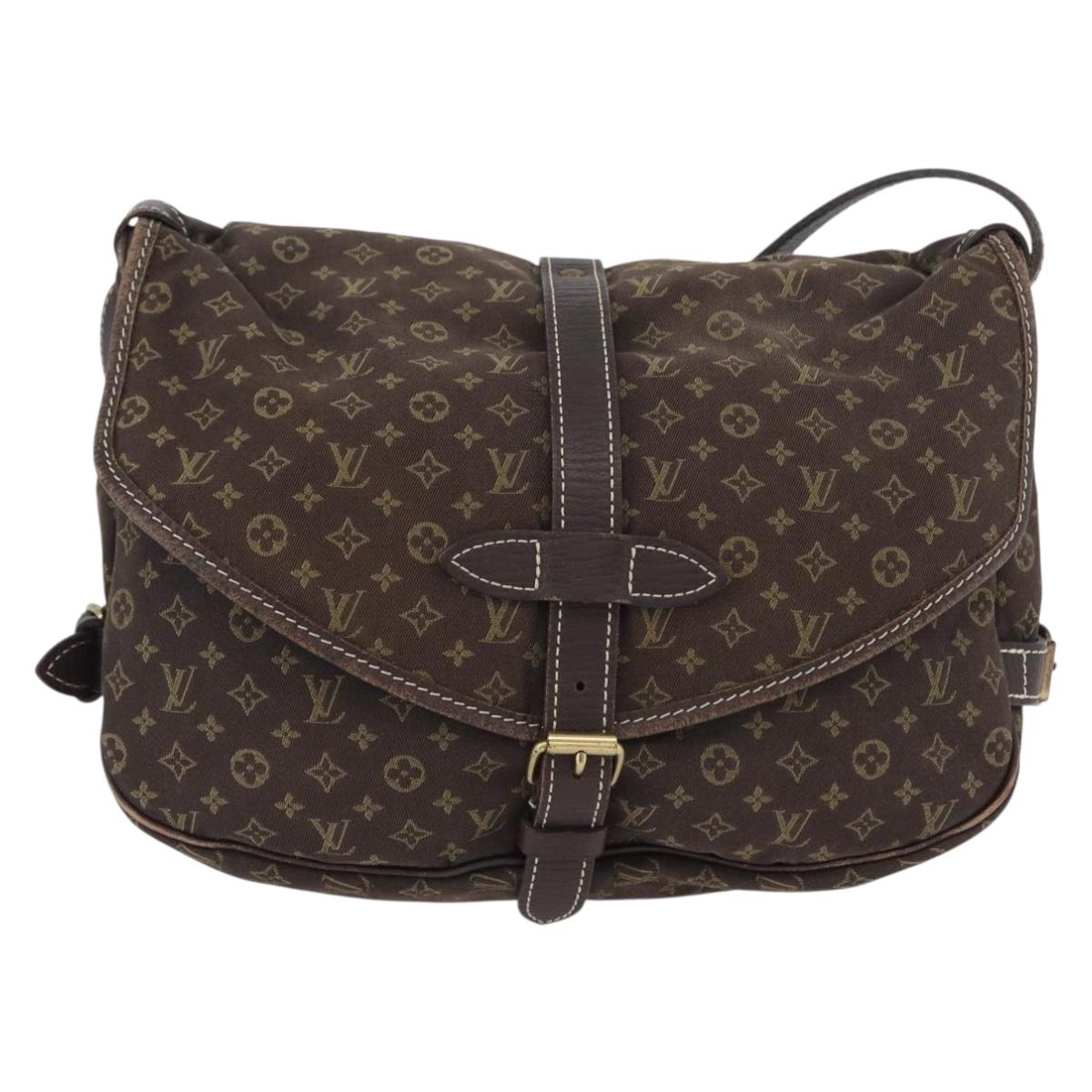 LOUIS VUITTON Monogram Idylle Saumur PM Shoulder Bag Brown M95227 Auth ep13645