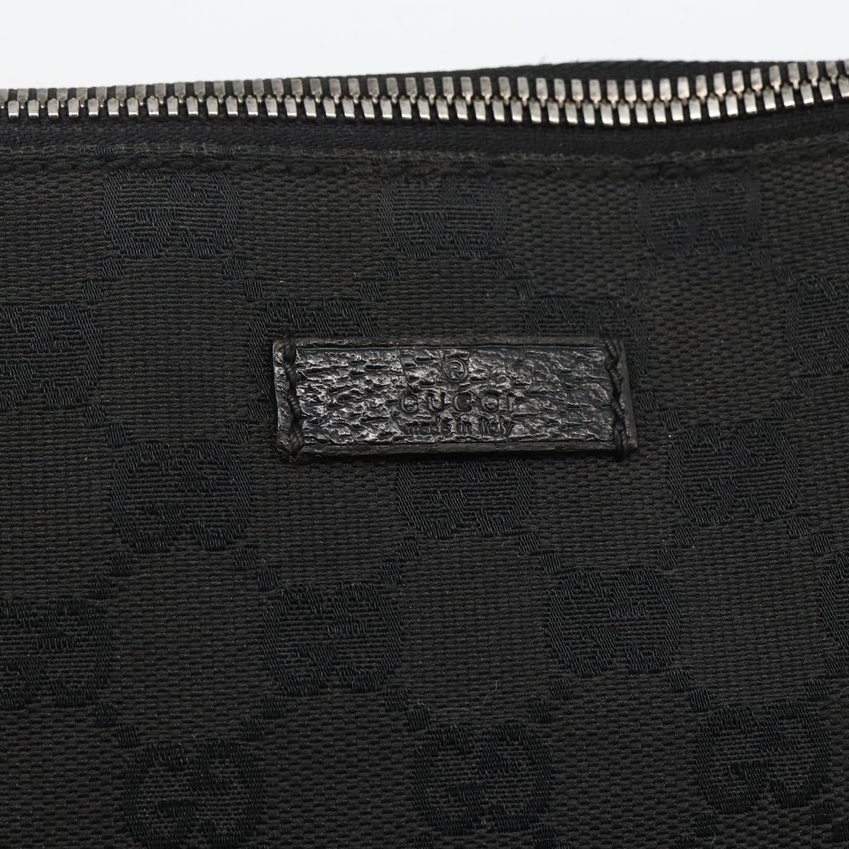 GUCCI GG Canvas Shoulder Bag Black Silver 114273 Auth ep13647