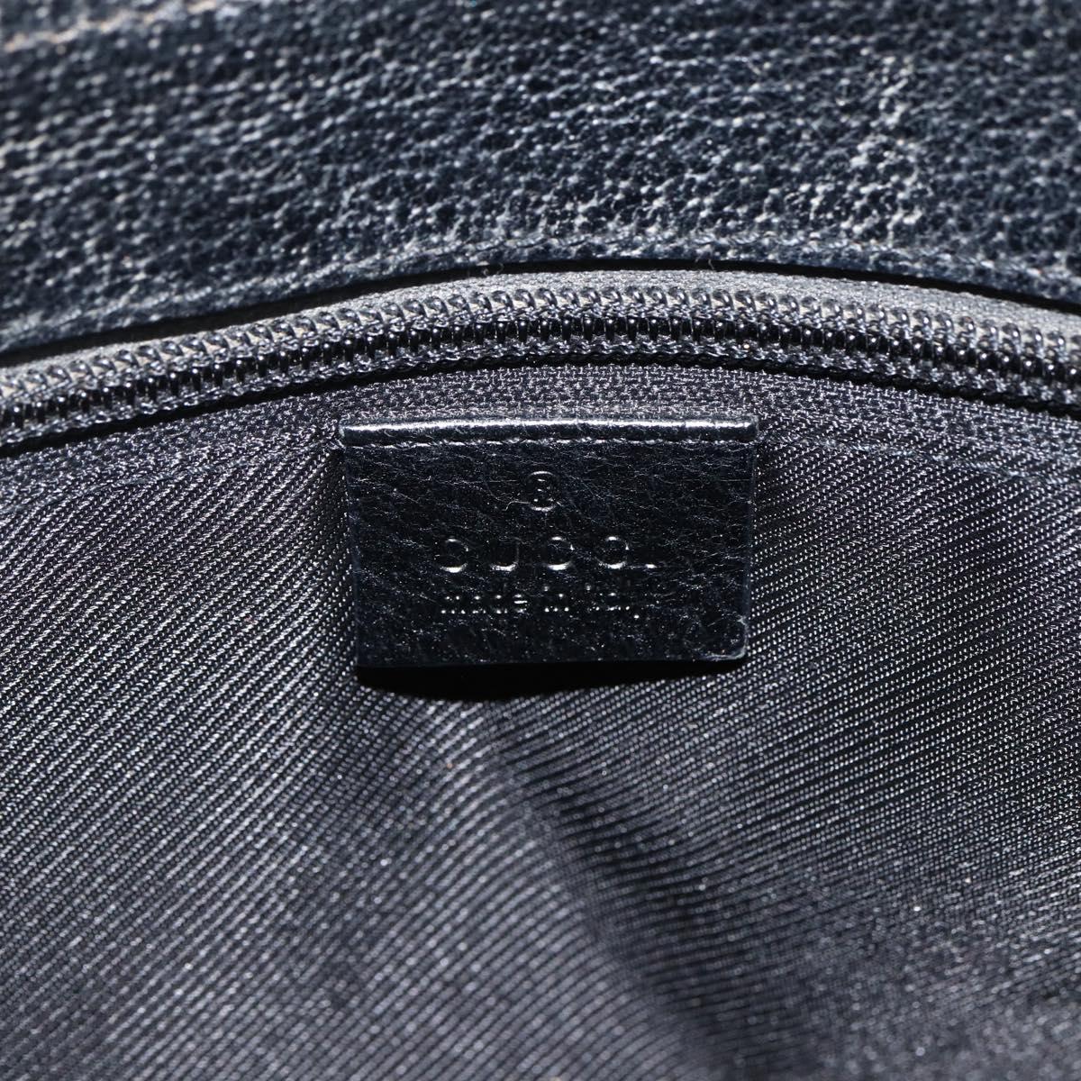 GUCCI GG Canvas Shoulder Bag Black Silver 114273 Auth ep13647