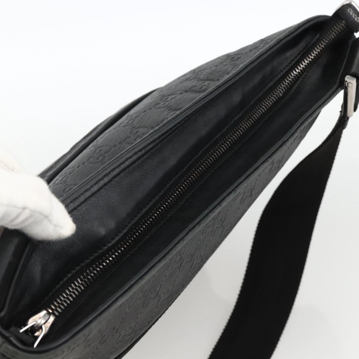 GUCCI Guccissima Shoulder Bag Canvas Black Silver 161822 Auth ep13661