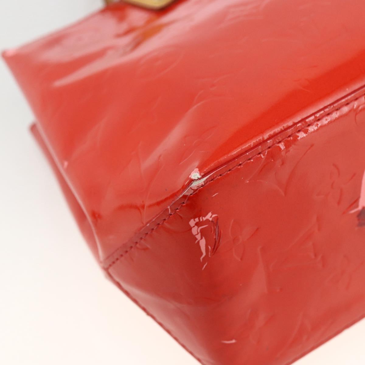LOUIS VUITTON Monogram Vernis Reade PM Hand Bag Red Rouge M91088 LV Auth ep13664