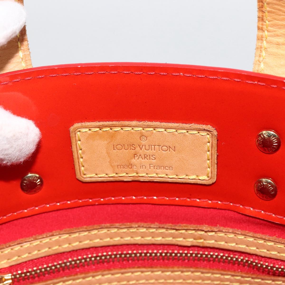 LOUIS VUITTON Monogram Vernis Reade PM Hand Bag Red Rouge M91088 LV Auth ep13664