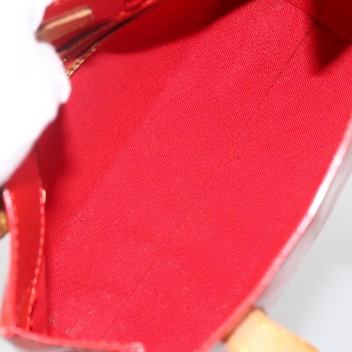 LOUIS VUITTON Monogram Vernis Reade PM Hand Bag Red Rouge M91088 LV Auth ep13664