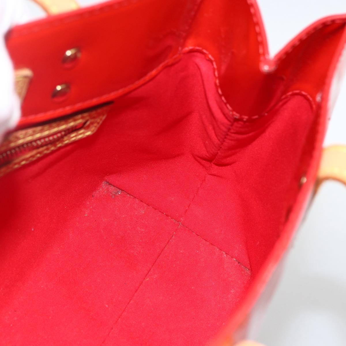 LOUIS VUITTON Monogram Vernis Reade PM Hand Bag Red Rouge M91088 LV Auth ep13664