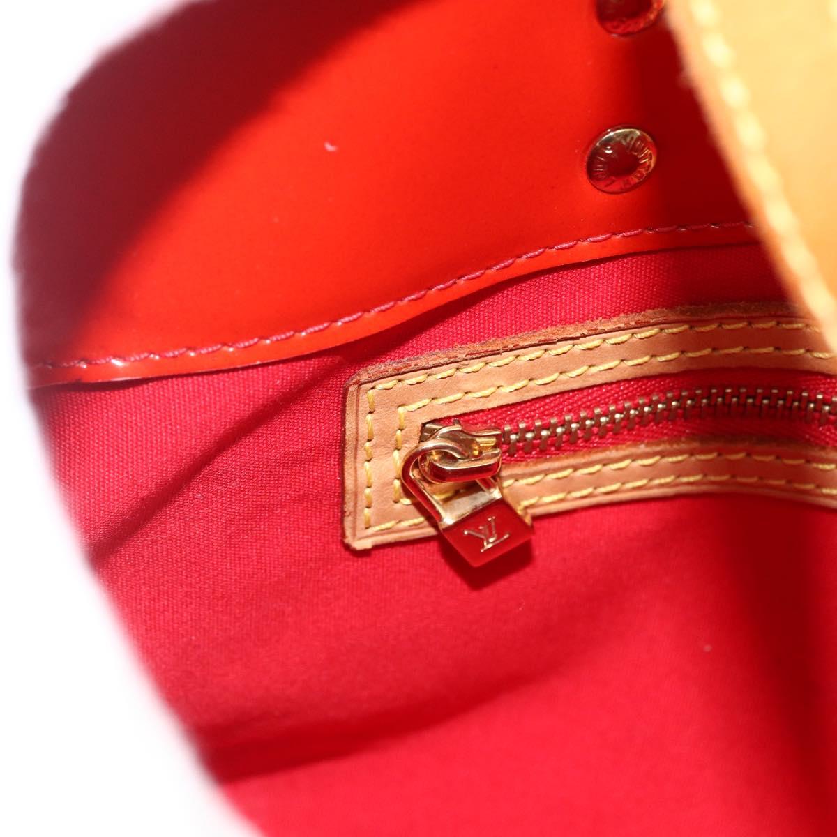 LOUIS VUITTON Monogram Vernis Reade PM Hand Bag Red Rouge M91088 LV Auth ep13664