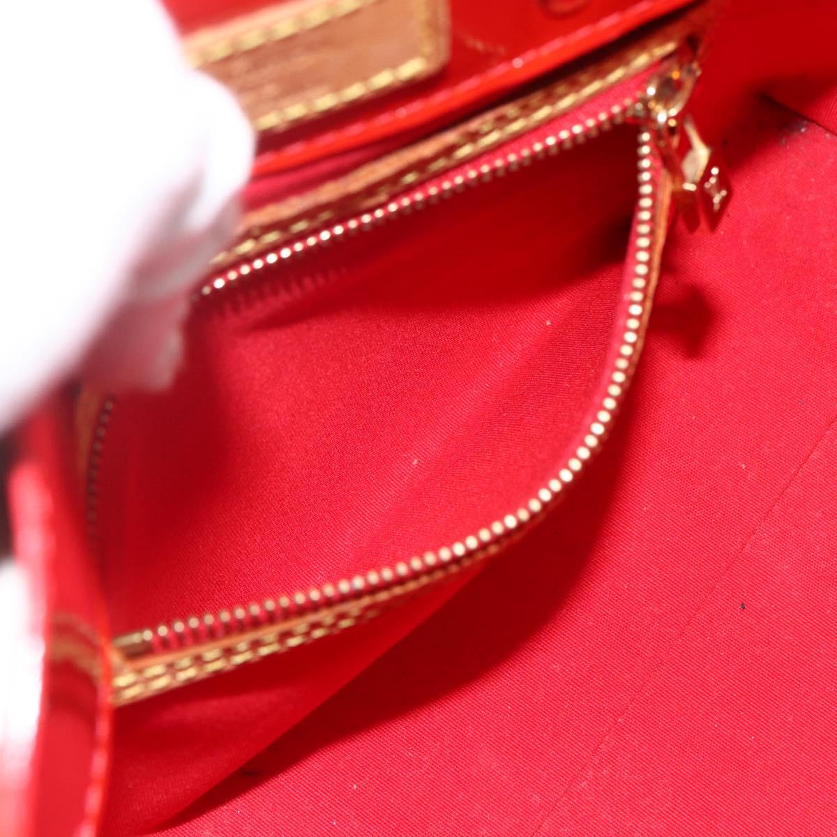 LOUIS VUITTON Monogram Vernis Reade PM Hand Bag Red Rouge M91088 LV Auth ep13664
