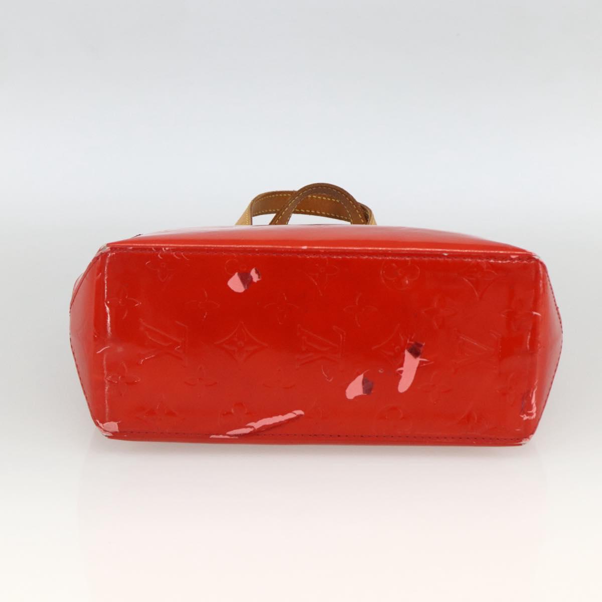LOUIS VUITTON Monogram Vernis Reade PM Hand Bag Red Rouge M91088 LV Auth ep13664