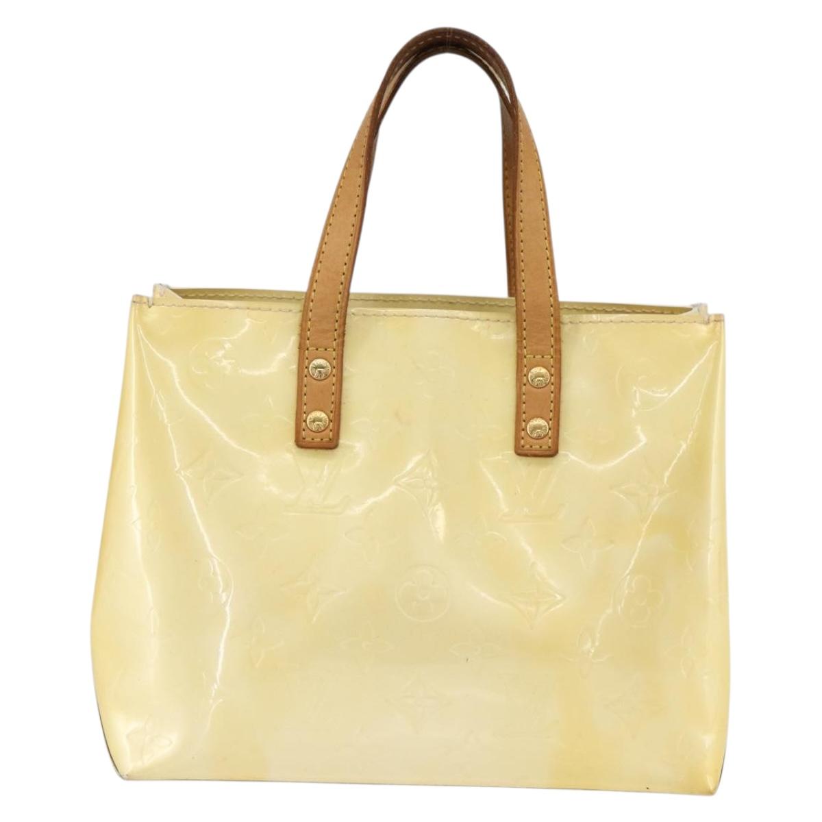 LOUIS VUITTON Monogram Vernis Reade PM Hand Bag Perle M91336 LV Auth ep13671