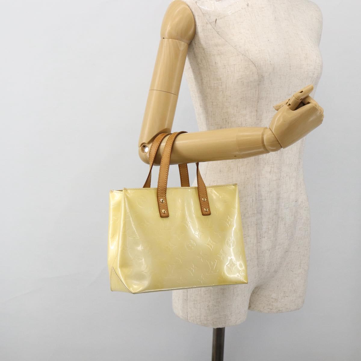 LOUIS VUITTON Monogram Vernis Reade PM Hand Bag Perle M91336 LV Auth ep13671