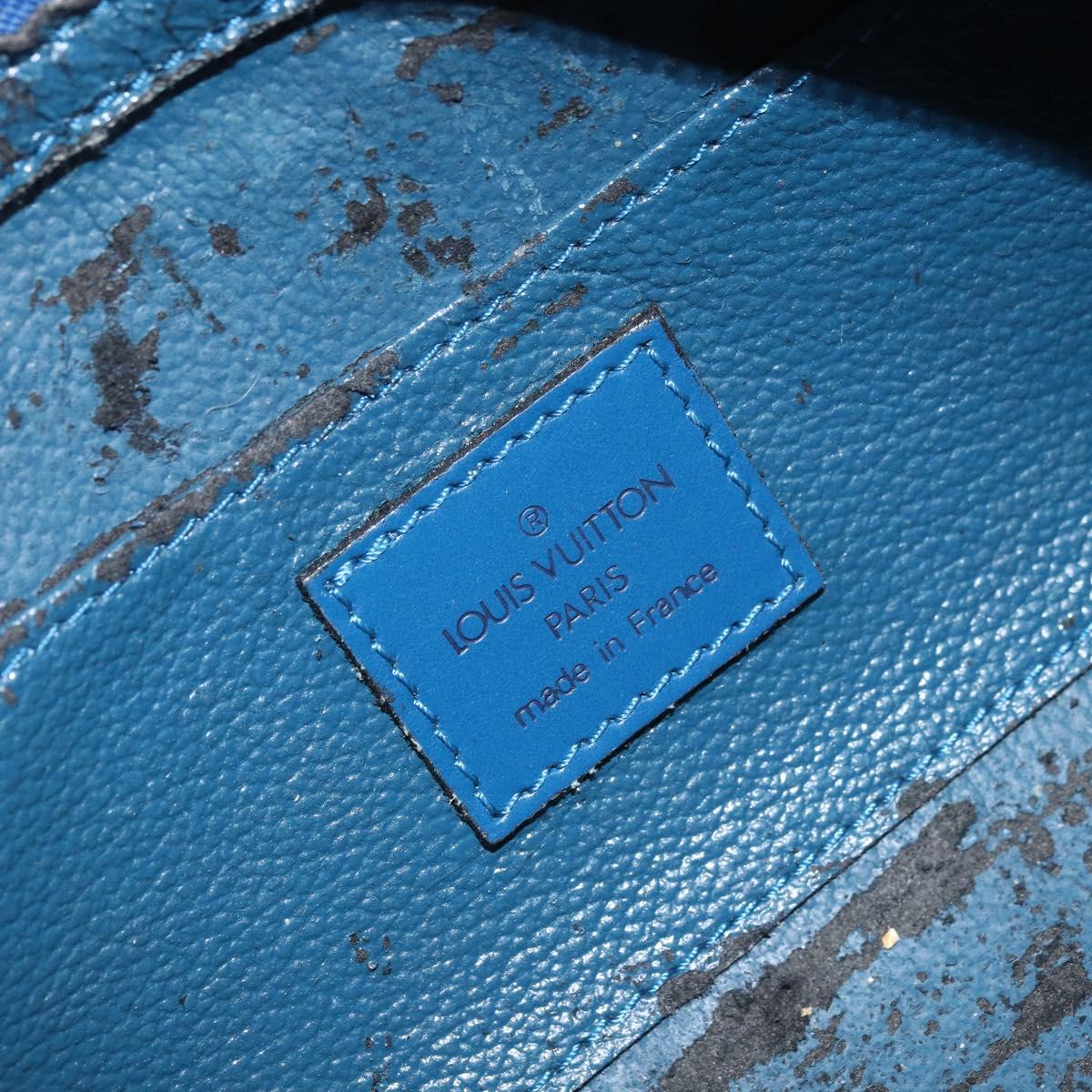 LOUIS VUITTON Epi Dauphine PM Pouch Blue M48445 LV Auth ep13675