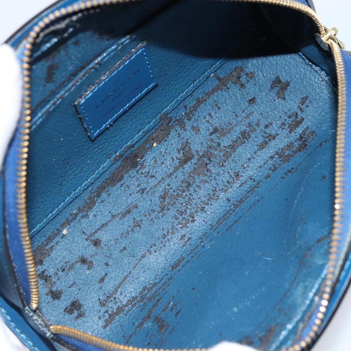 LOUIS VUITTON Epi Dauphine PM Pouch Blue M48445 LV Auth ep13675