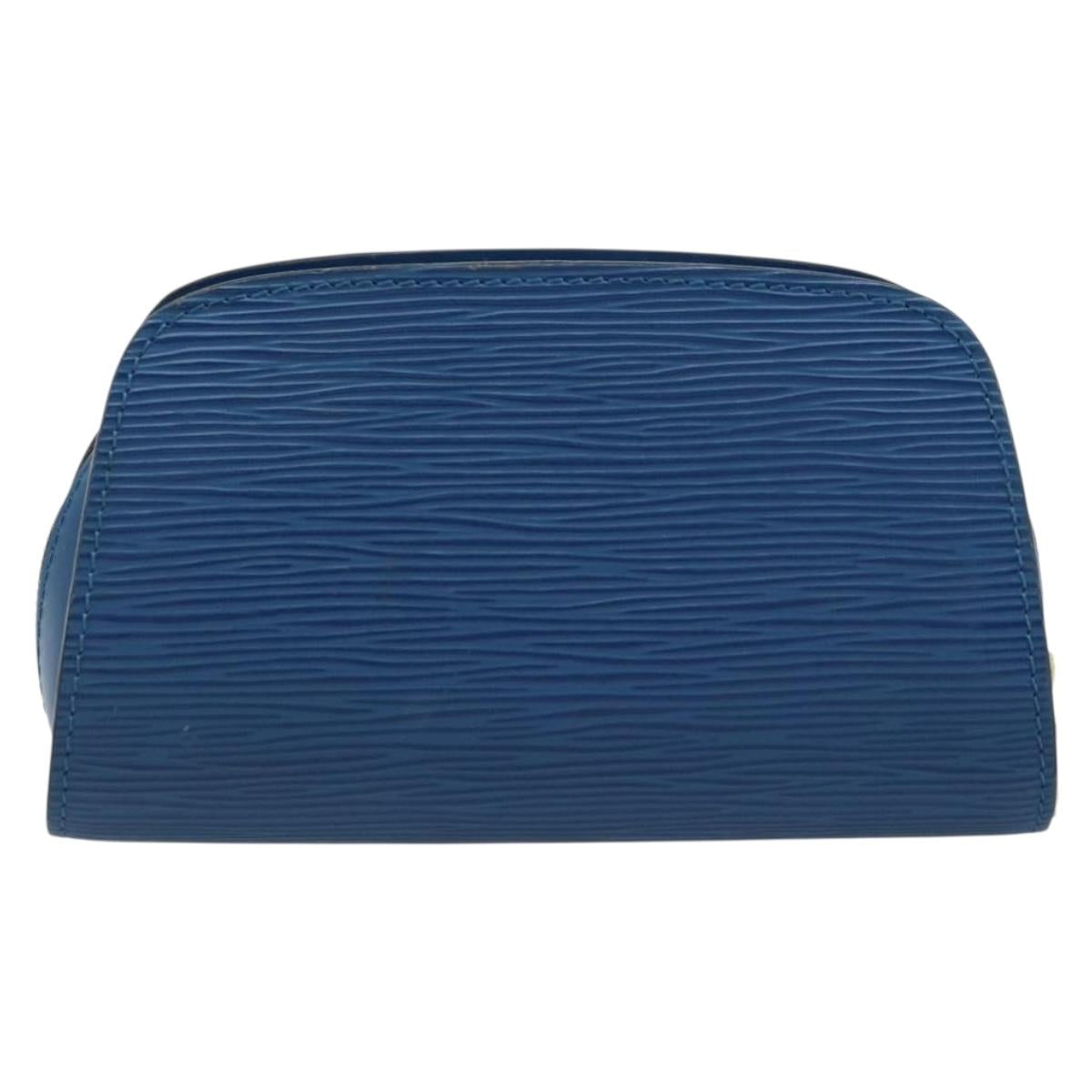 LOUIS VUITTON Epi Dauphine PM Pouch Blue M48445 LV Auth ep13675