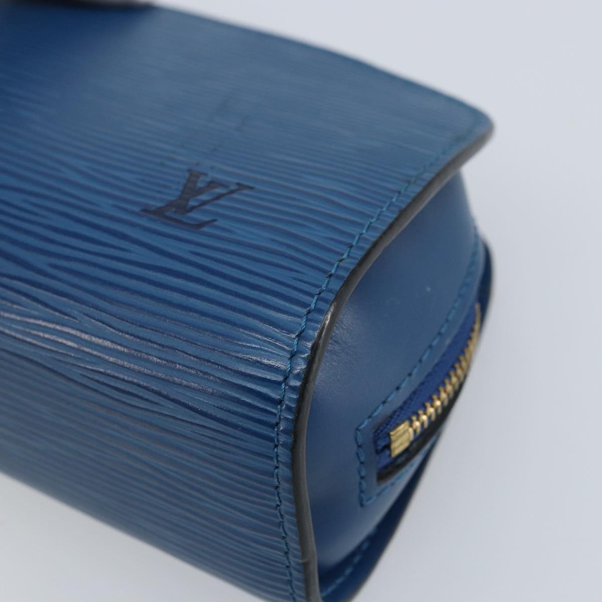 LOUIS VUITTON Epi Dauphine PM Pouch Blue M48445 LV Auth ep13675