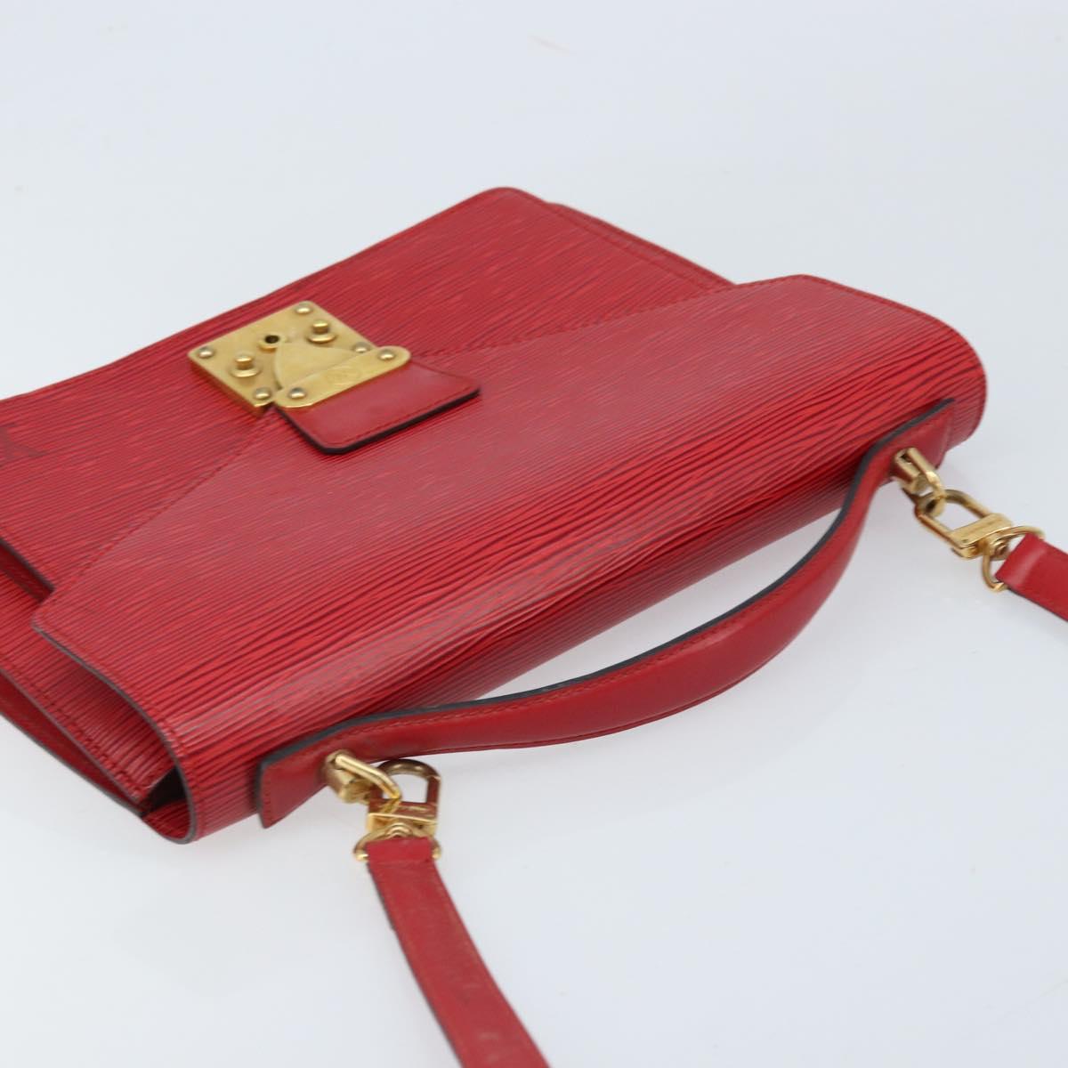 LOUIS VUITTON Epi Monceau 28 Hand Bag Red M40783 LV Auth ep13676