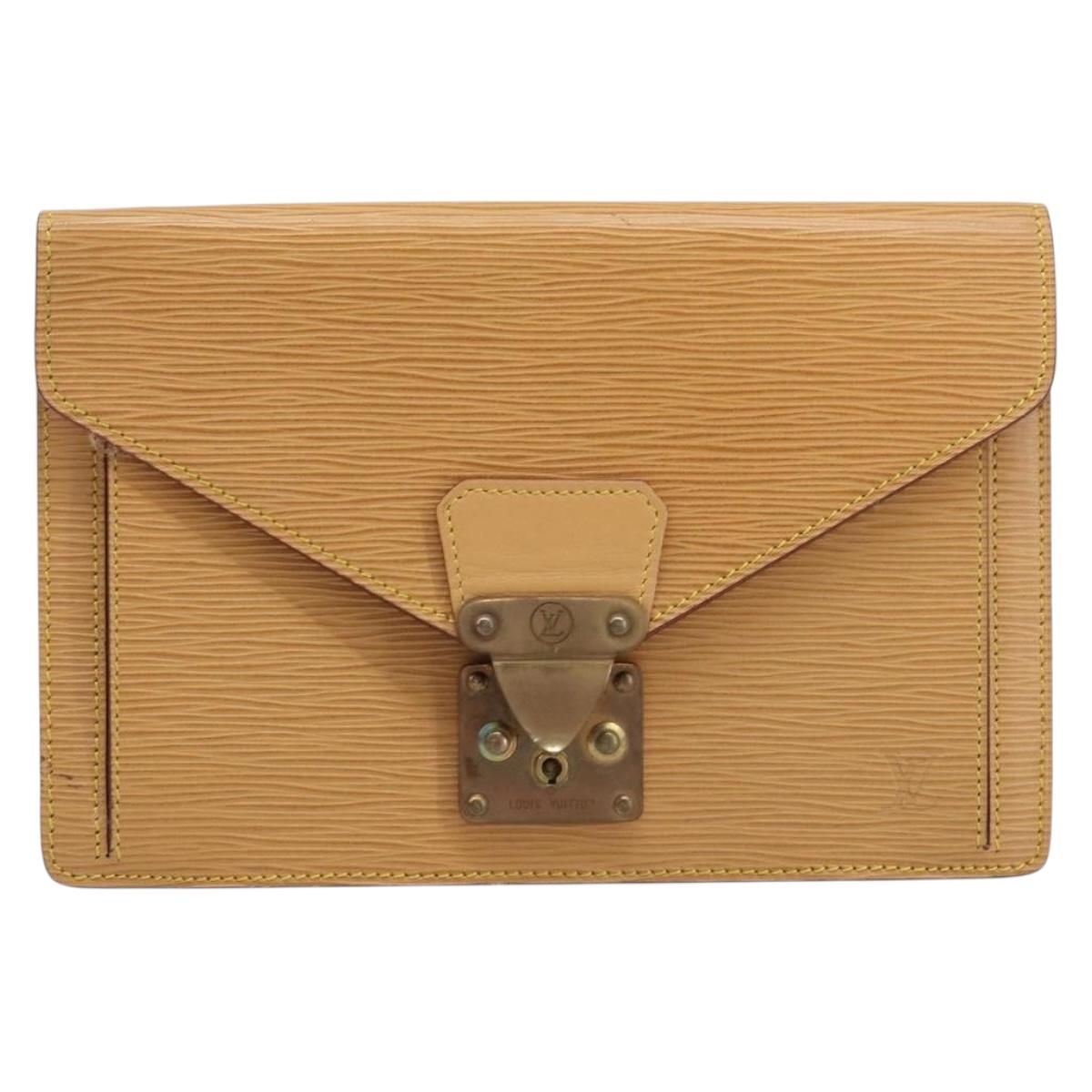 LOUIS VUITTON Epi Serie Dragonne Hand Bag Beige LV Auth ep13677