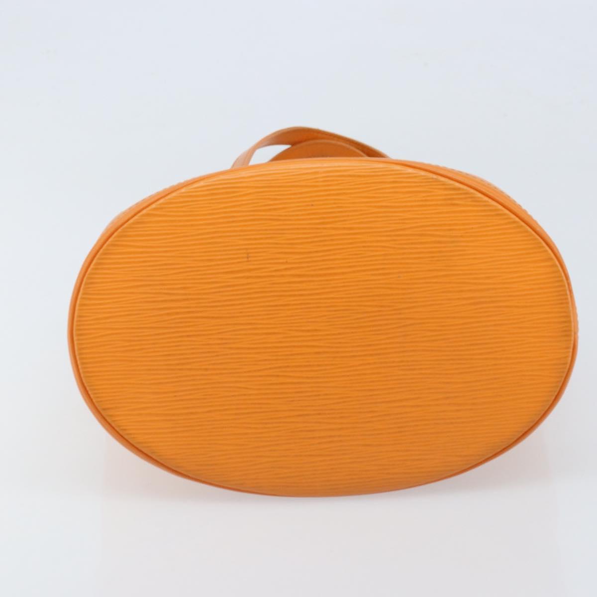 LOUIS VUITTON Epi Bucket PM Shoulder Bag Orange Mandarin M5899H LV Auth ep13679