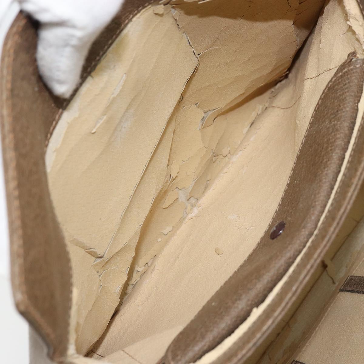 GUCCI Hand Bag Leather Beige Gold 000 406 1080 Auth ep13691