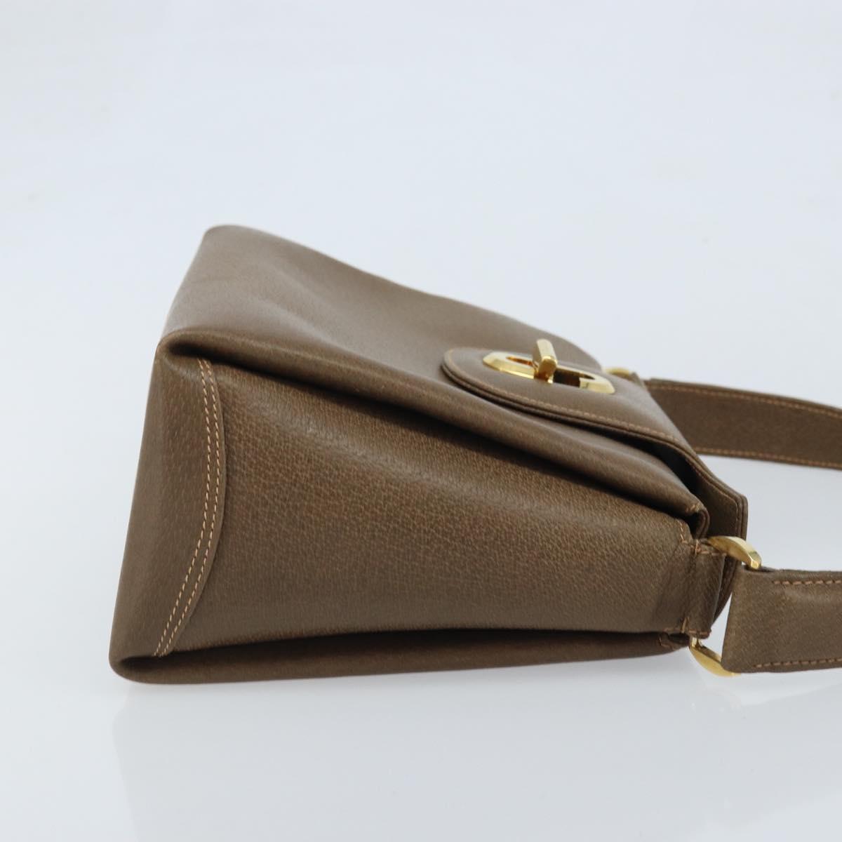 GUCCI Hand Bag Leather Beige Gold 000 406 1080 Auth ep13691