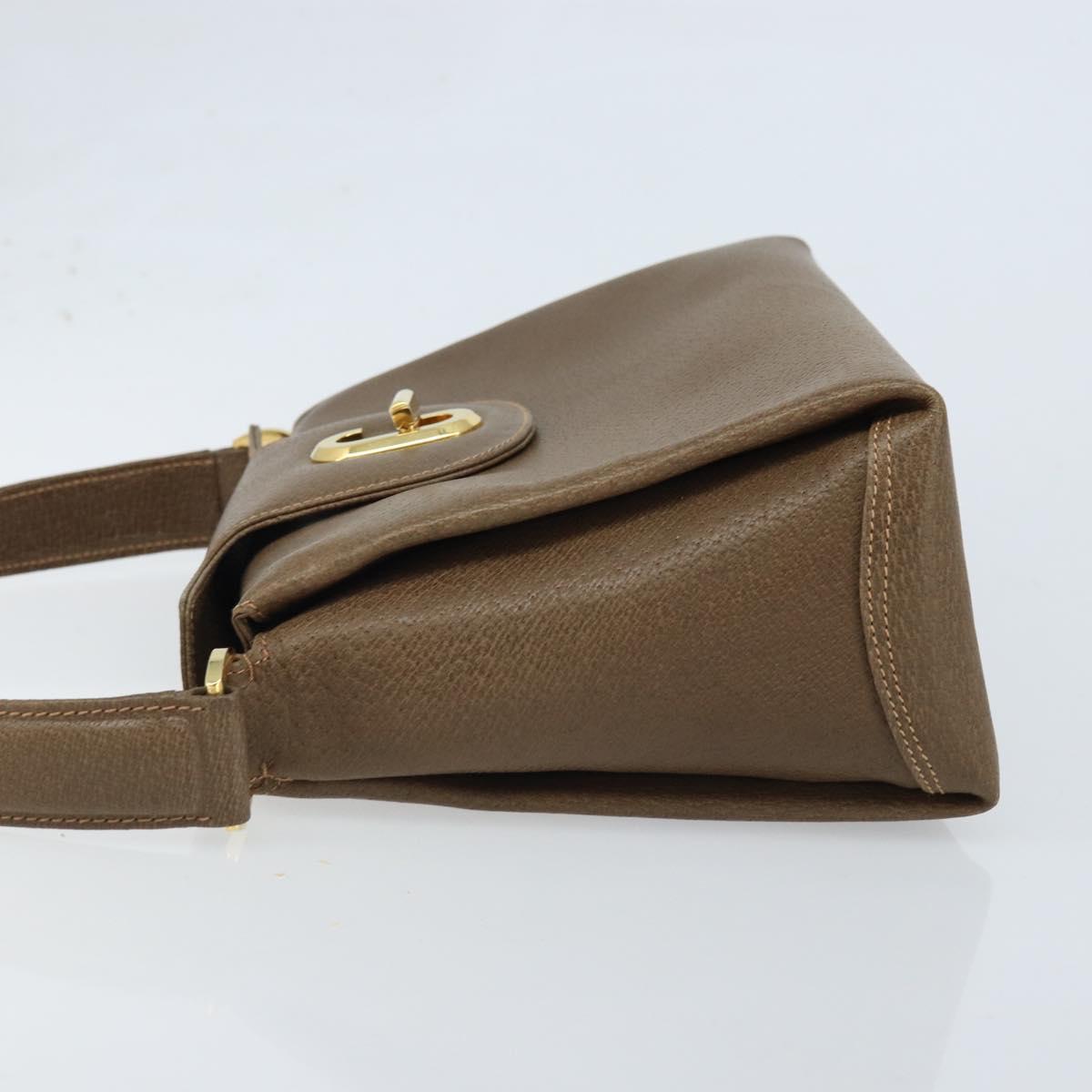 GUCCI Hand Bag Leather Beige Gold 000 406 1080 Auth ep13691