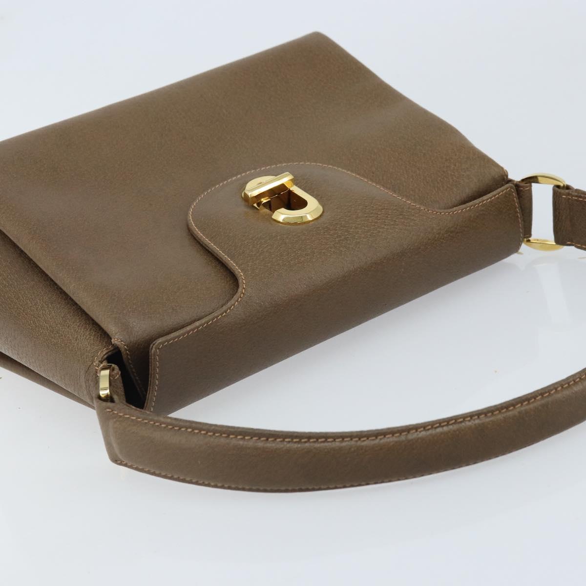 GUCCI Hand Bag Leather Beige Gold 000 406 1080 Auth ep13691