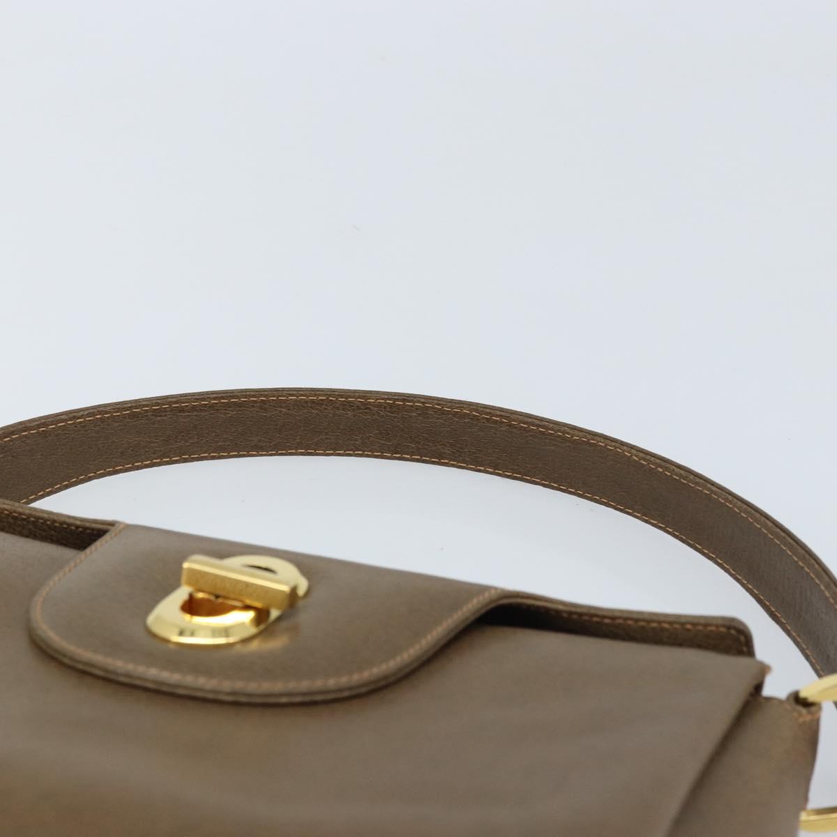 GUCCI Hand Bag Leather Beige Gold 000 406 1080 Auth ep13691
