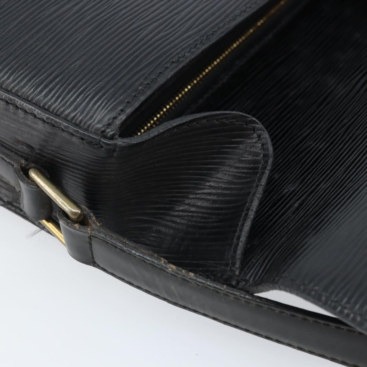 LOUIS VUITTON Epi Saint Cloud GM Shoulder Bag Black Noir M52192 LV Auth ep13697