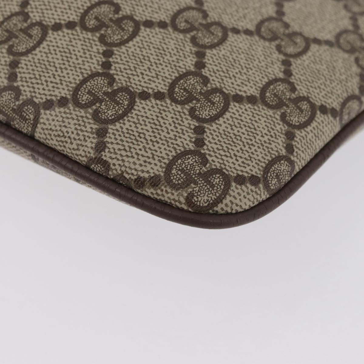 GUCCI GG Supreme Web Sherry Line Bag PVC Beige Gold 904 02 047 Auth ep13699