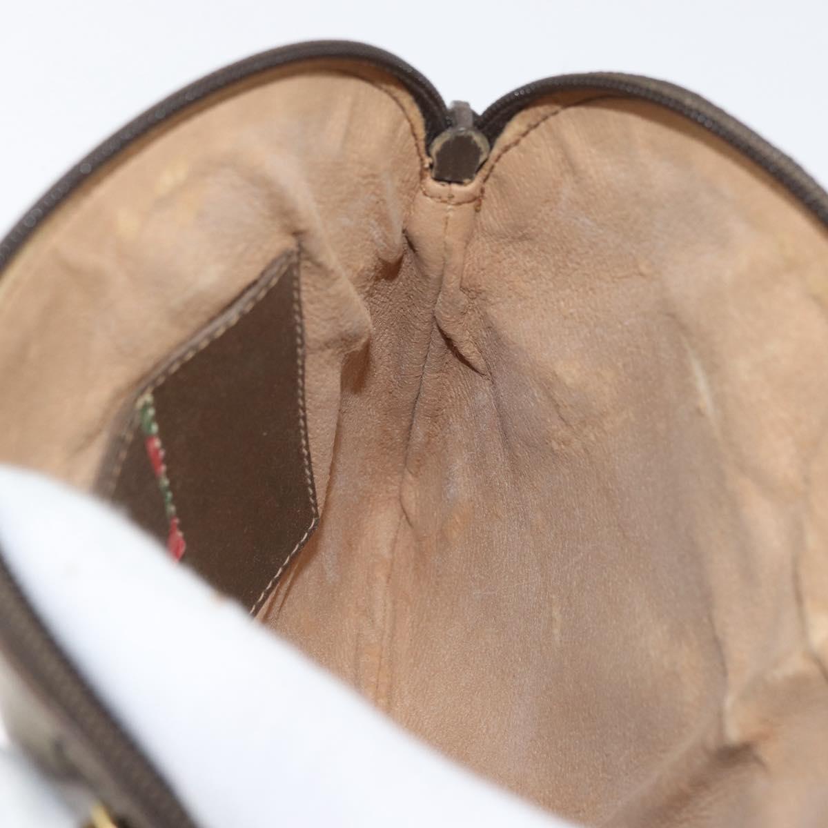 GUCCI GG Supreme Web Sherry Line Bag PVC Beige Gold 904 02 047 Auth ep13699