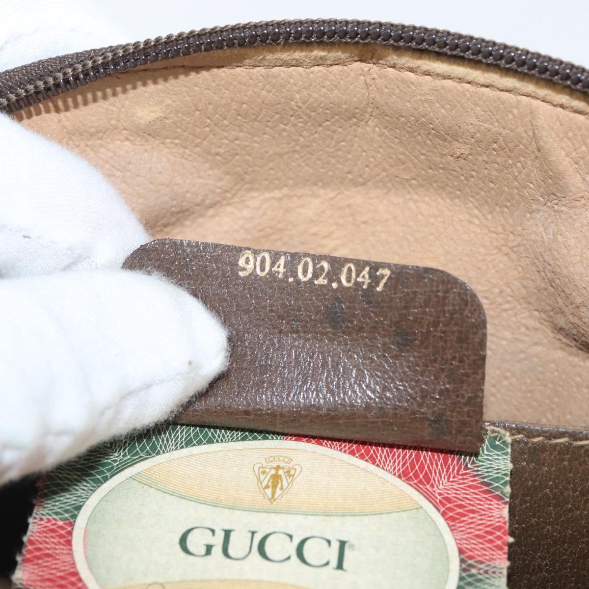 GUCCI GG Supreme Web Sherry Line Bag PVC Beige Gold 904 02 047 Auth ep13699