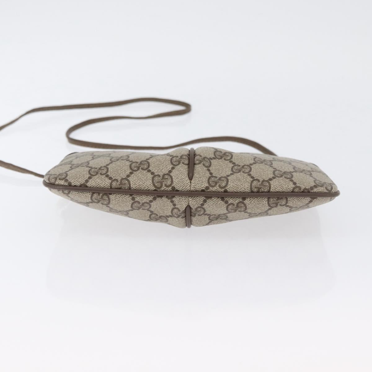 GUCCI GG Supreme Web Sherry Line Bag PVC Beige Gold 904 02 047 Auth ep13699