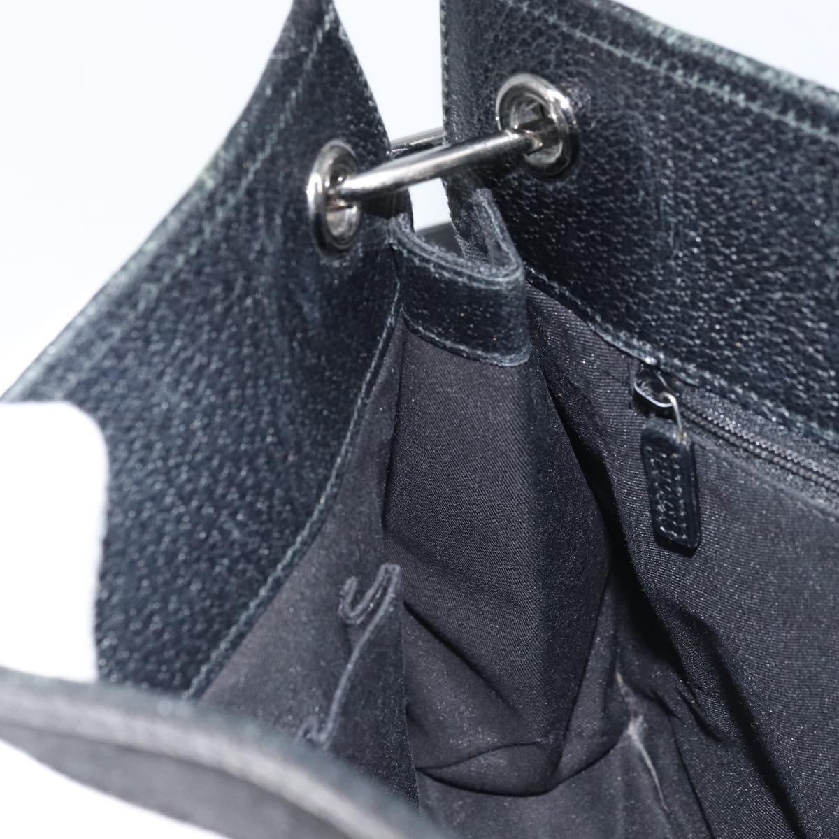 GUCCI GG Canvas Shoulder Bag Black Silver 120841 Auth ep13711