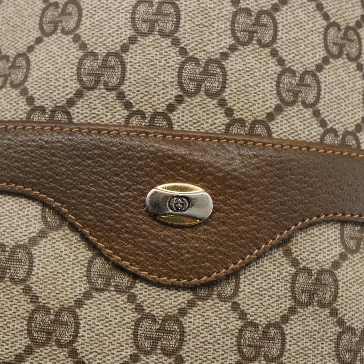 GUCCI GG Supreme Web Sherry Line Tote Bag PVC Beige 39 02 003 Auth ep13723