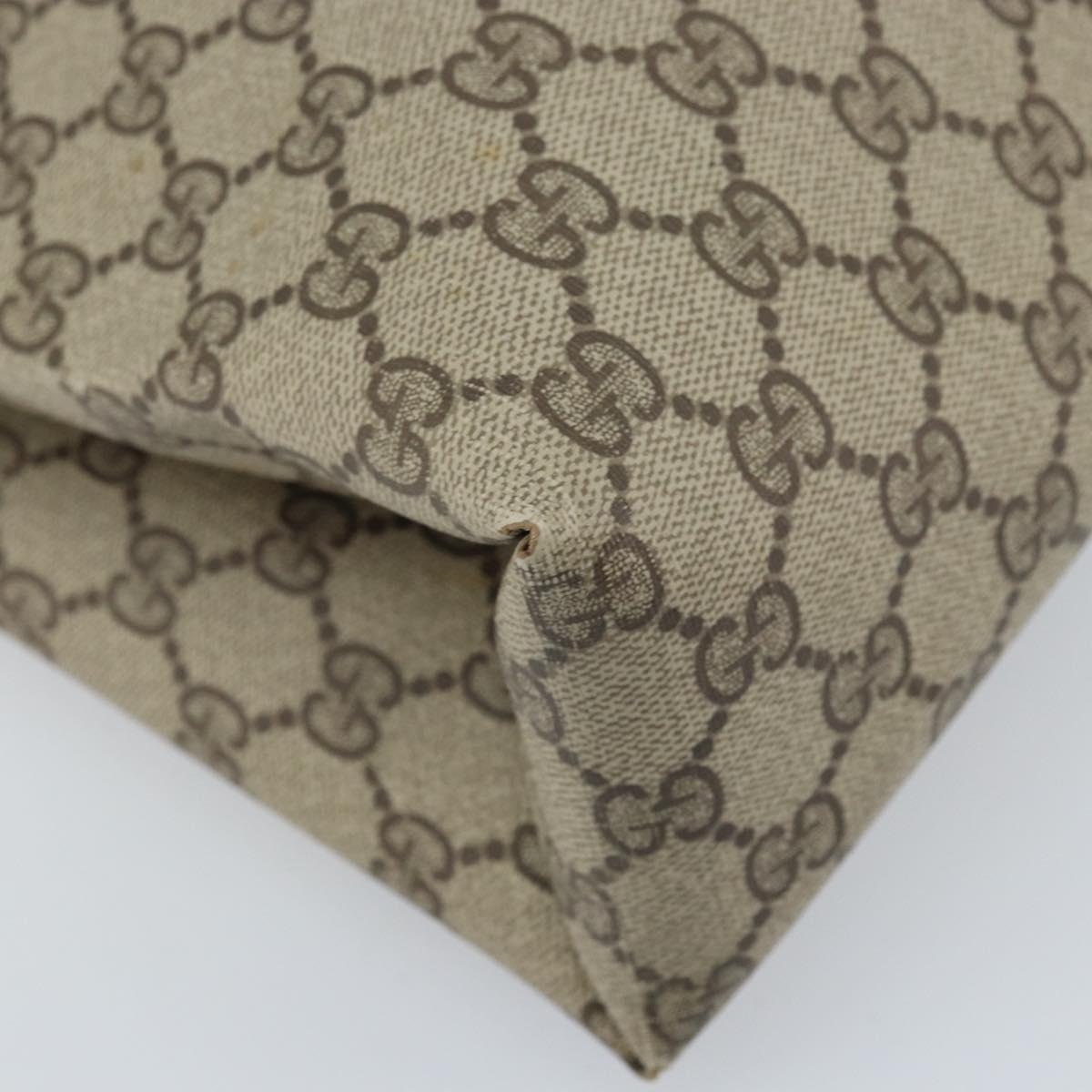 GUCCI GG Supreme Web Sherry Line Tote Bag PVC Beige Gold 39 02 091 Auth ep13740