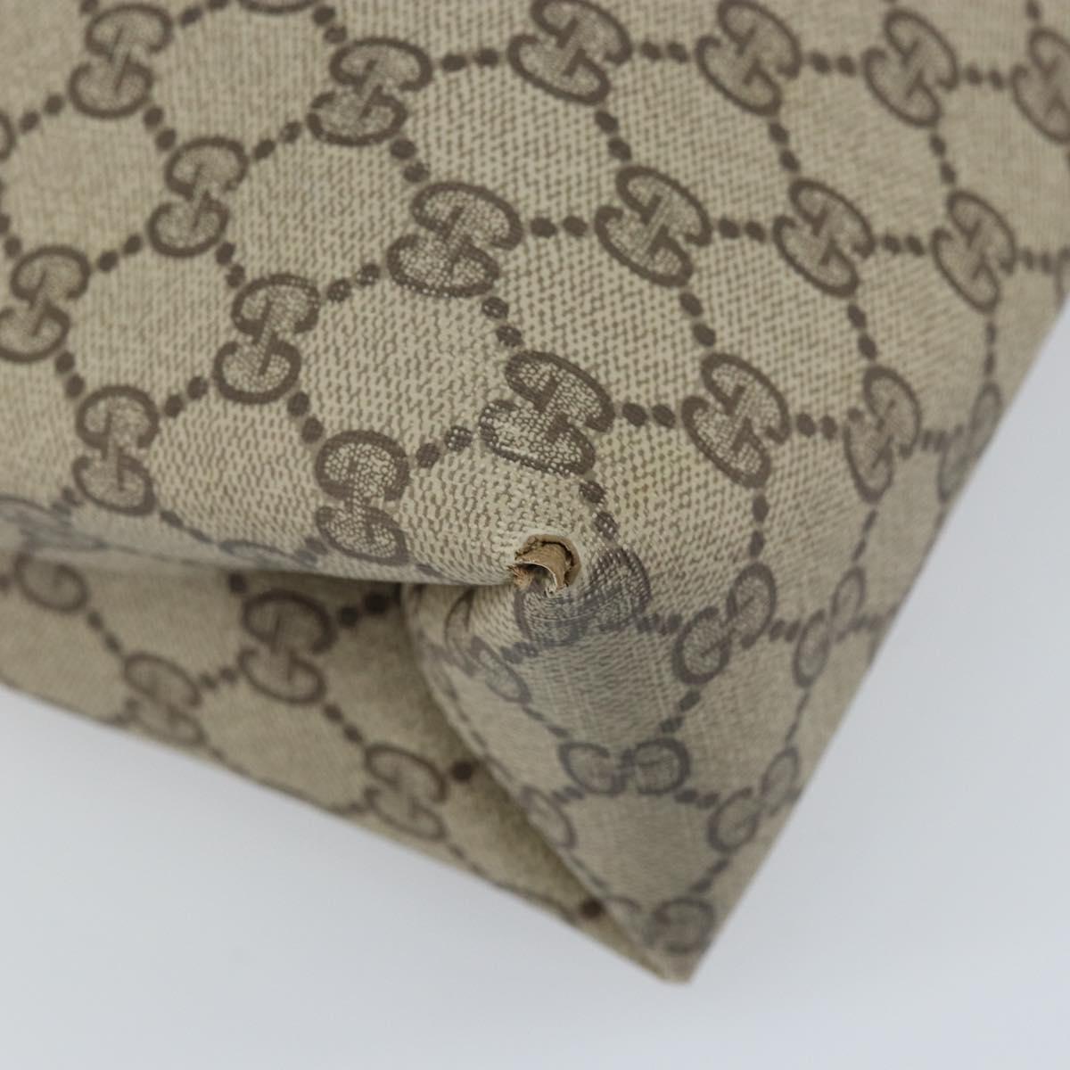 GUCCI GG Supreme Web Sherry Line Tote Bag PVC Beige Gold 39 02 091 Auth ep13740