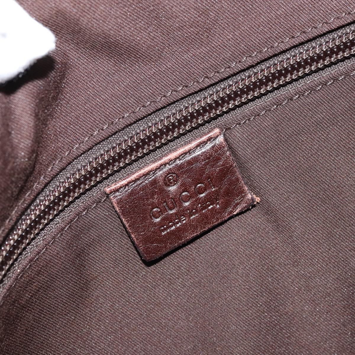 GUCCI GG Canvas Shoulder Bag Beige Silver 145857 Auth ep13742