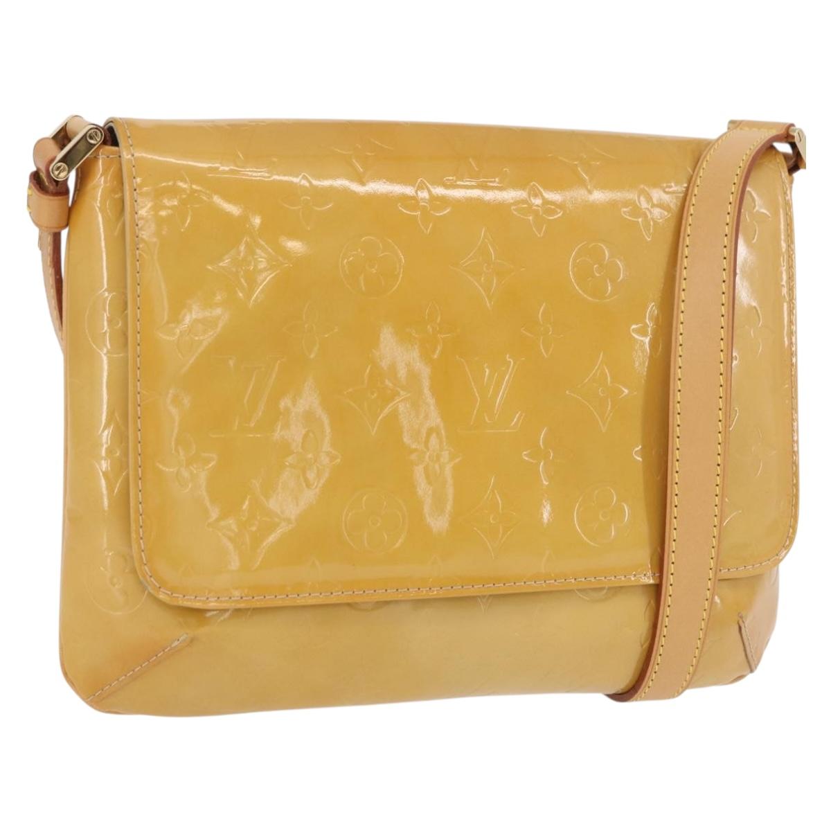 LOUIS VUITTON Monogram Vernis Thompson Street Bag Beige M91301 LV Auth ep13743A