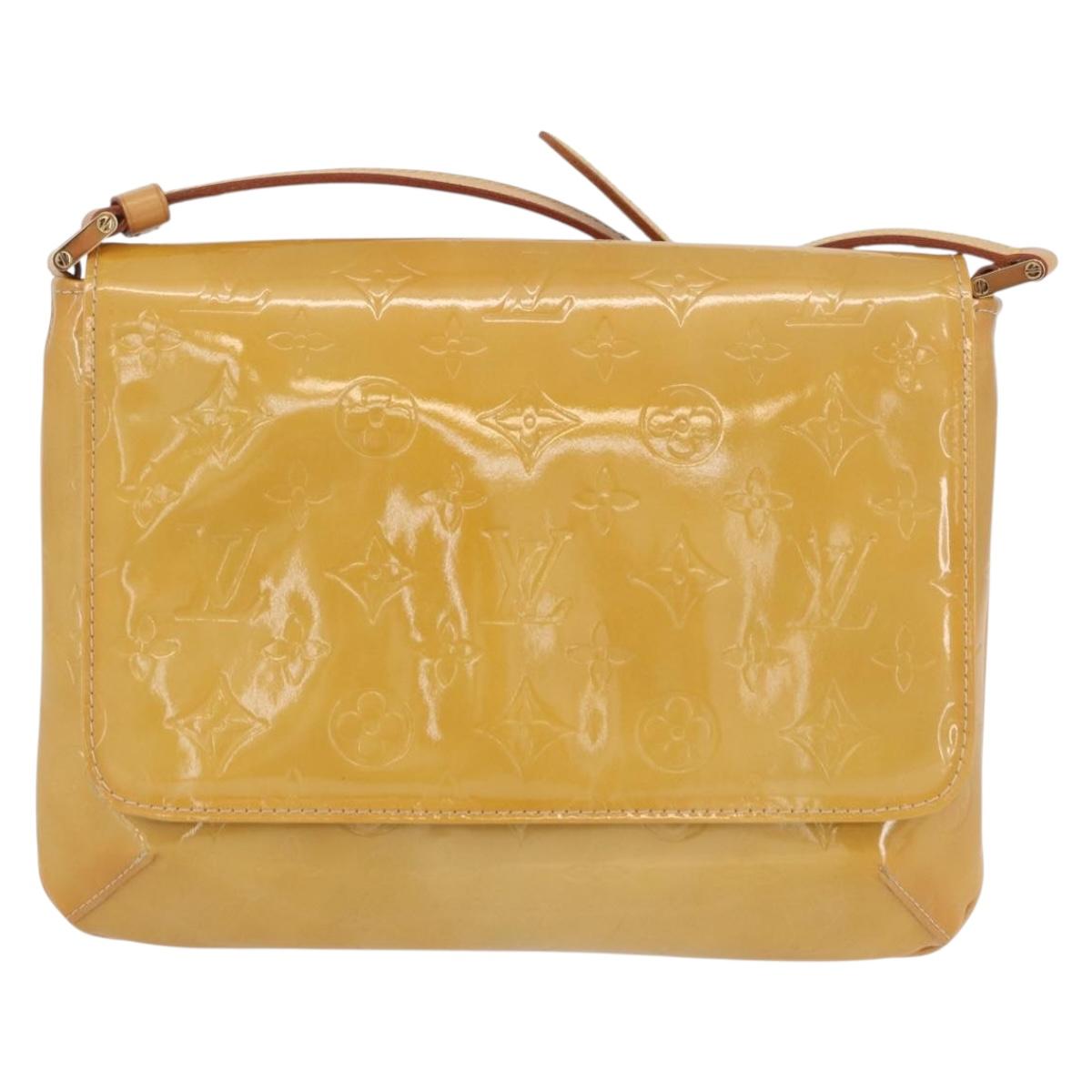 LOUIS VUITTON Monogram Vernis Thompson Street Bag Beige M91301 LV Auth ep13743A