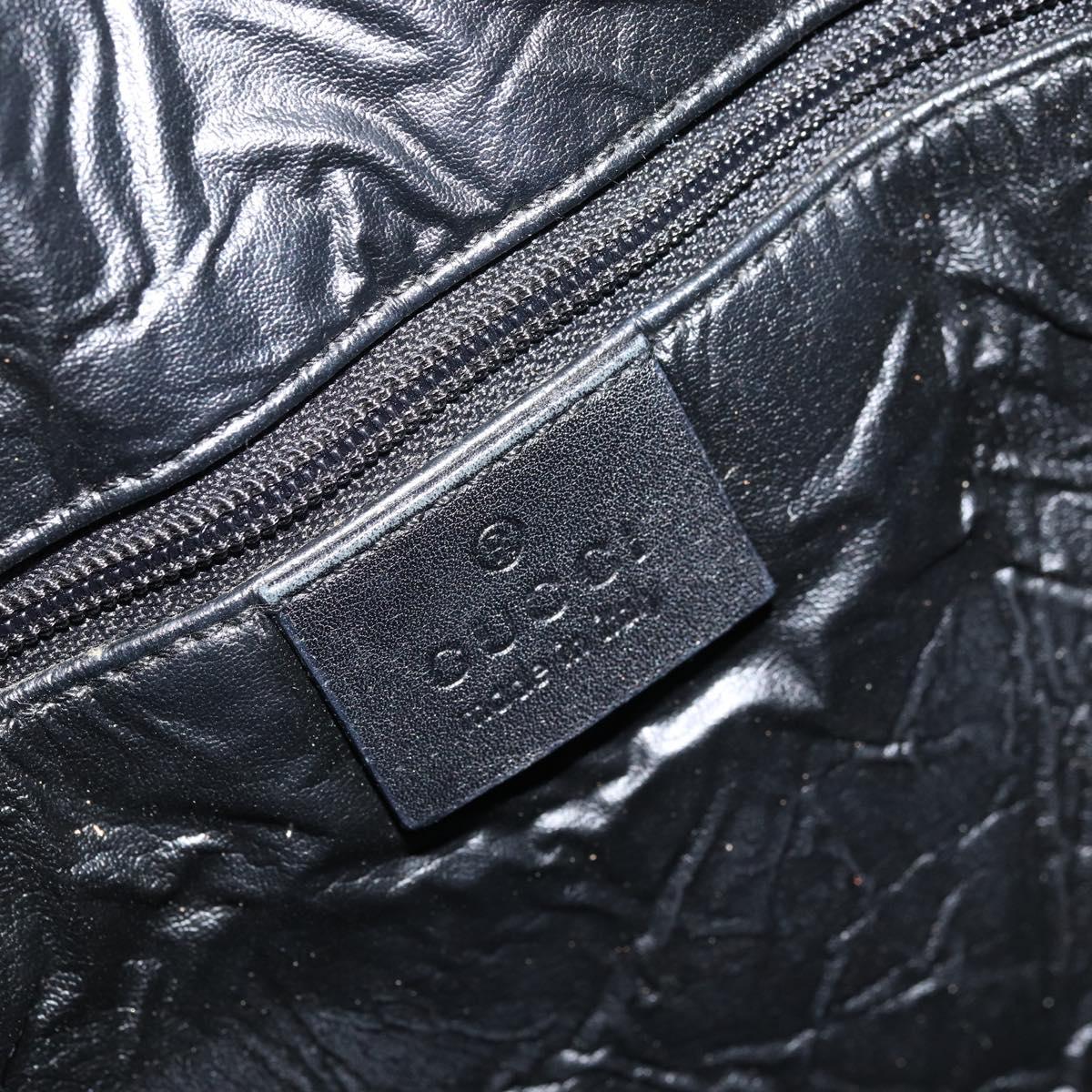 GUCCI GG Canvas Shoulder Bag Black Silver Auth ep13745