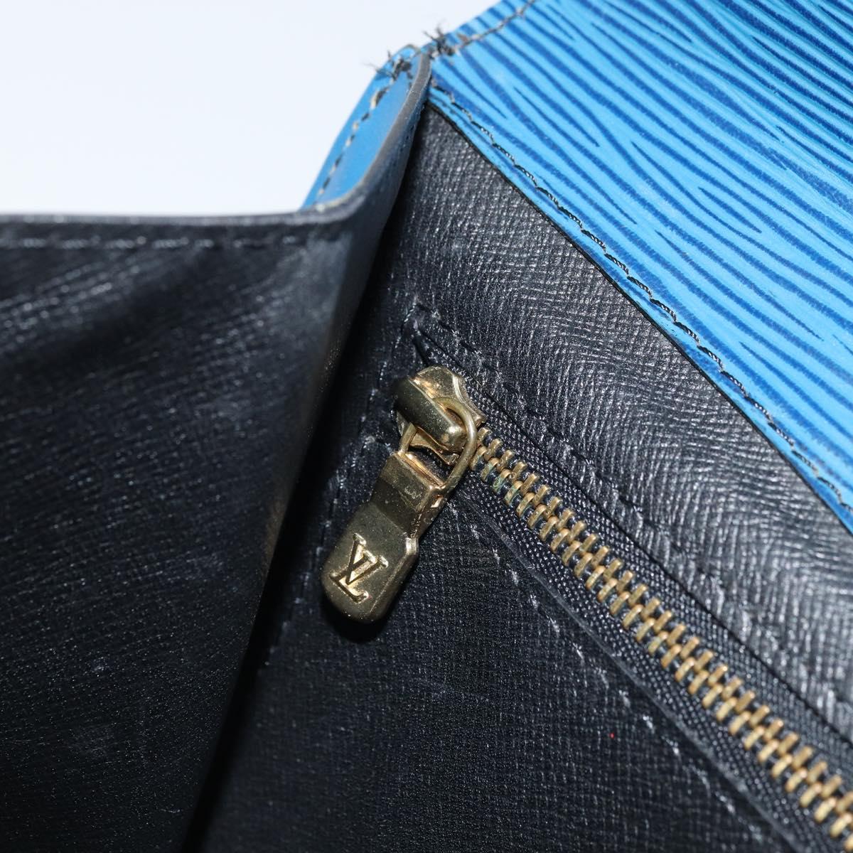 LOUIS VUITTON Epi Montaigne 23 Clutch Bag Blue M52665 LV Auth ep13746