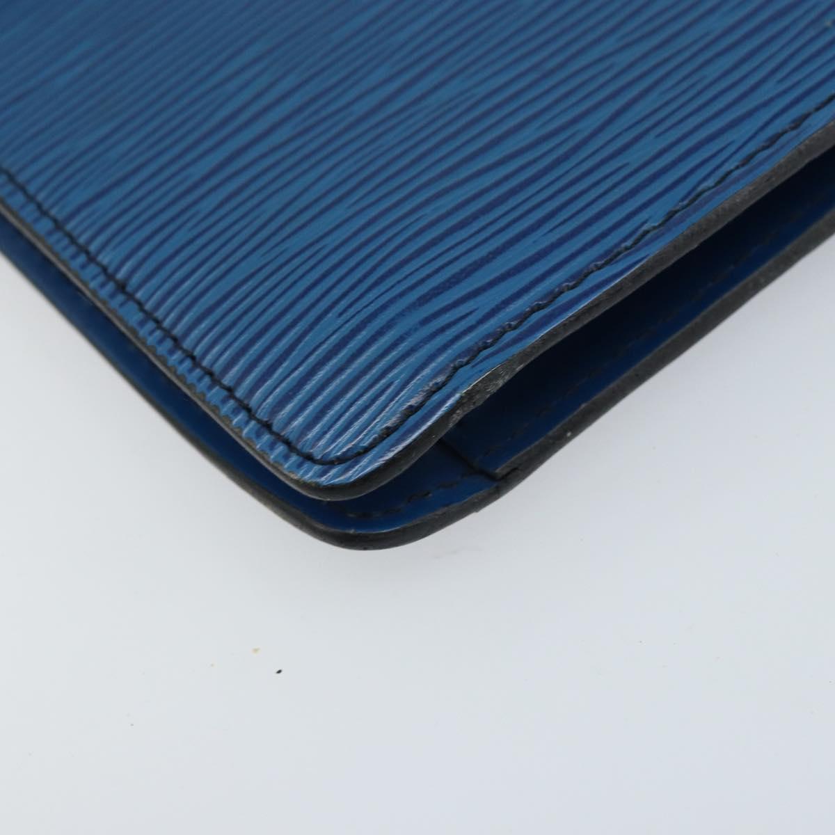 LOUIS VUITTON Epi Montaigne 23 Clutch Bag Blue M52665 LV Auth ep13746
