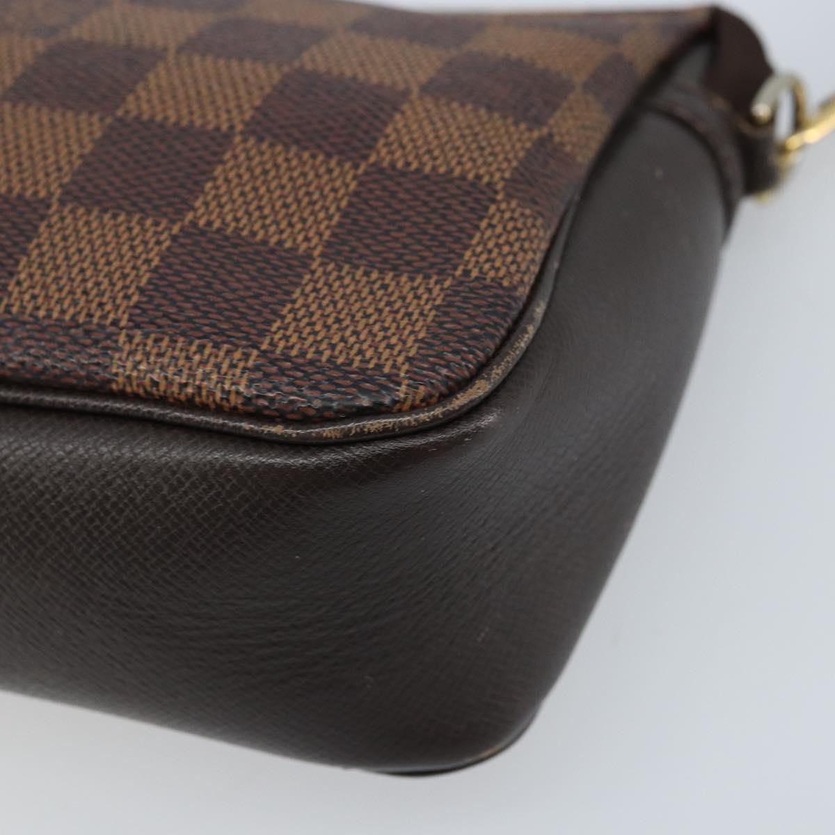 LOUIS VUITTON Damier Ebene Trousse makeup Pouch N51982 LV Auth ep13748