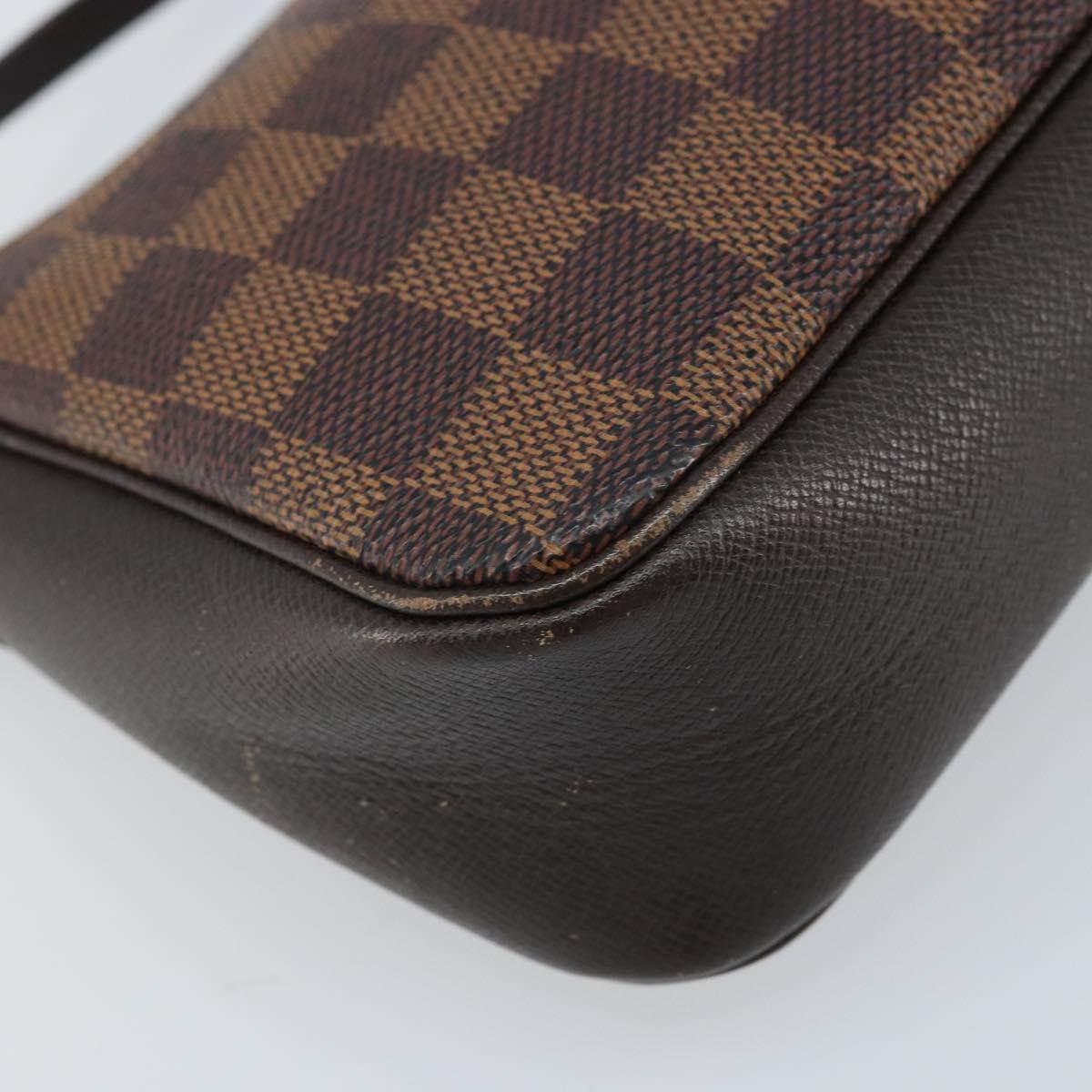LOUIS VUITTON Damier Ebene Trousse makeup Pouch N51982 LV Auth ep13748