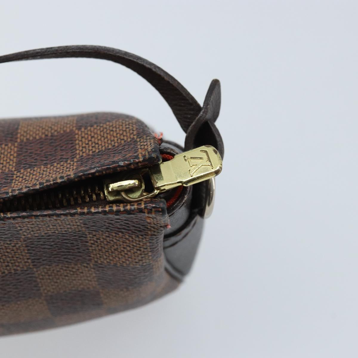 LOUIS VUITTON Damier Ebene Trousse makeup Pouch N51982 LV Auth ep13748
