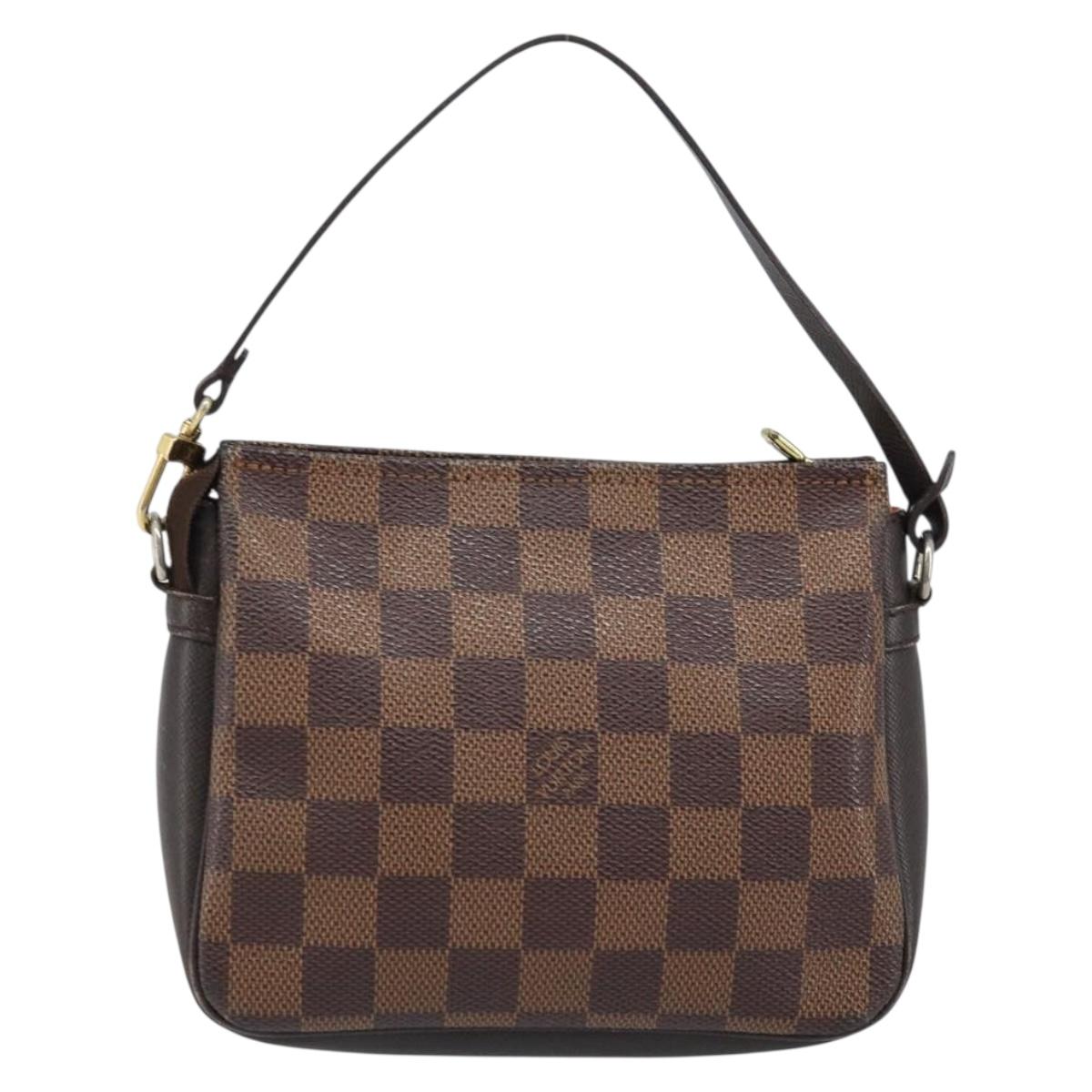LOUIS VUITTON Damier Ebene Trousse makeup Pouch N51982 LV Auth ep13748