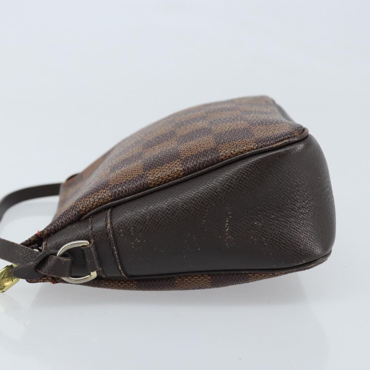 LOUIS VUITTON Damier Ebene Trousse makeup Pouch N51982 LV Auth ep13748