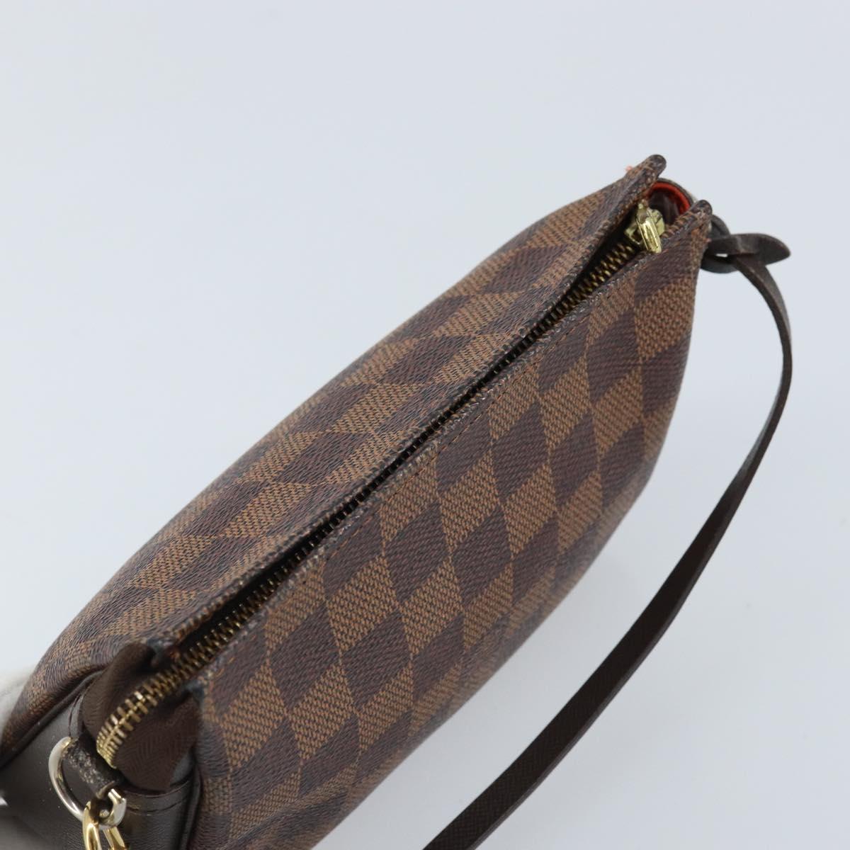 LOUIS VUITTON Damier Ebene Trousse makeup Pouch N51982 LV Auth ep13748