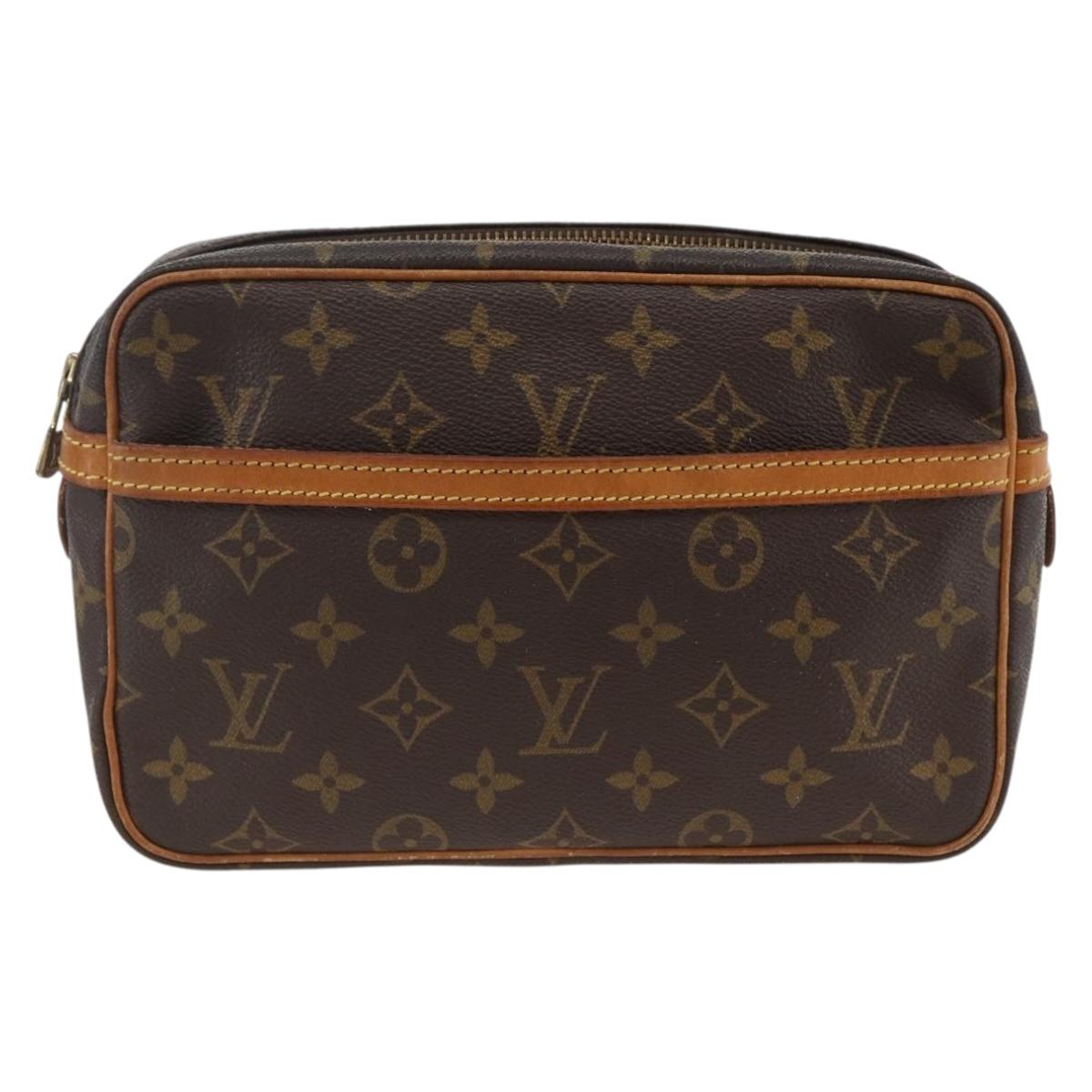 LOUIS VUITTON Monogram Compiegne 23 Clutch Bag M51847 LV Auth ep13753